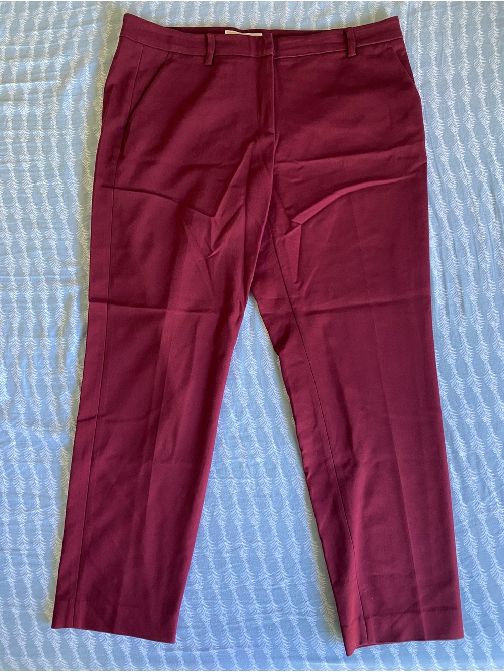 Michael Kors Designer • Womens Burgundy Red & Gold Pleated Dress Trouser Pants